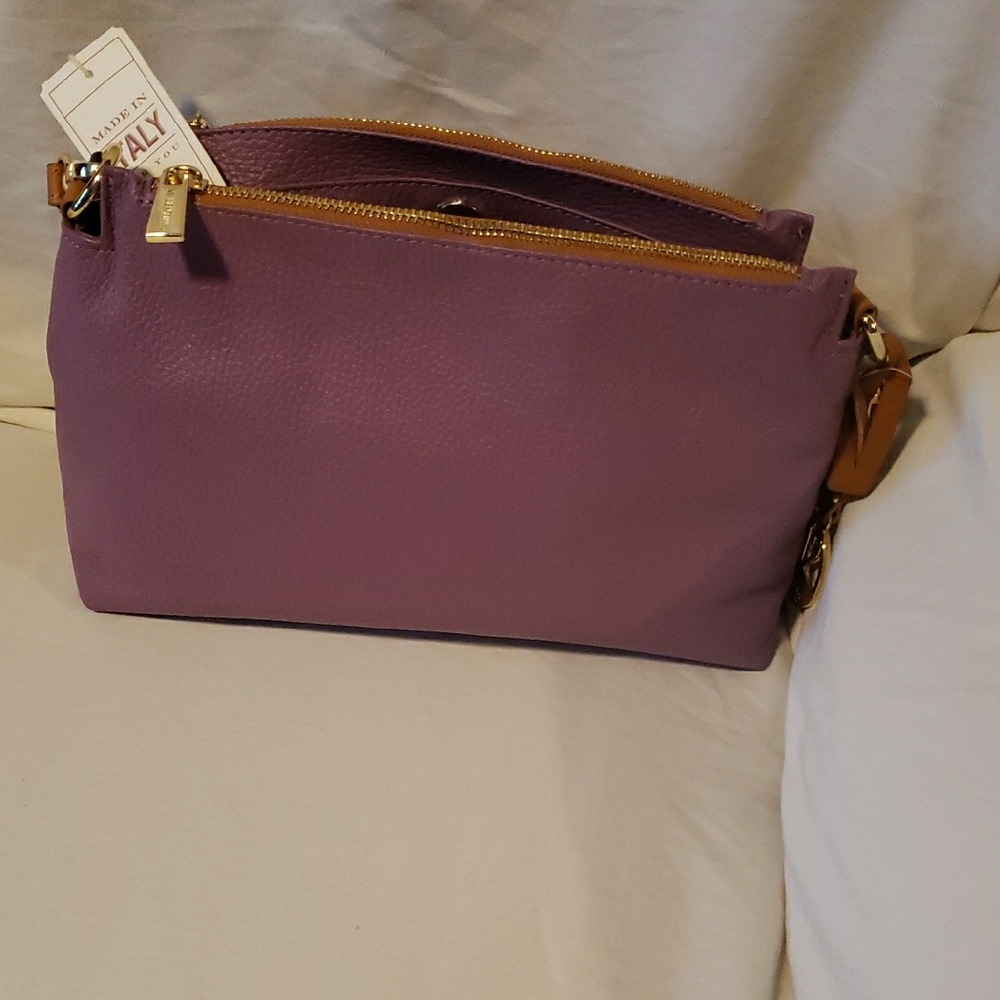 Purple Leather Women's Bag